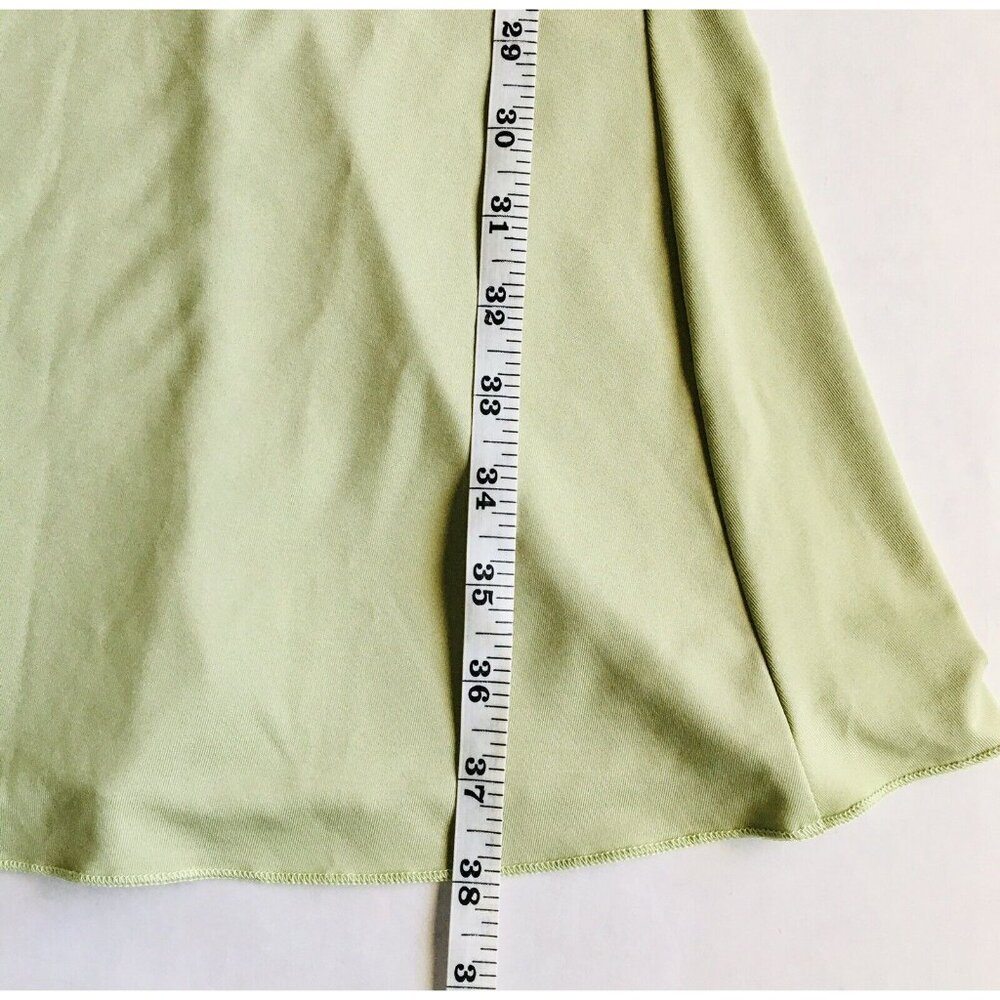 Womens Sexy Halter Bodycon Dress with Sleeve Tie-up Front Midi Size Large Green - Picture 7 of 8